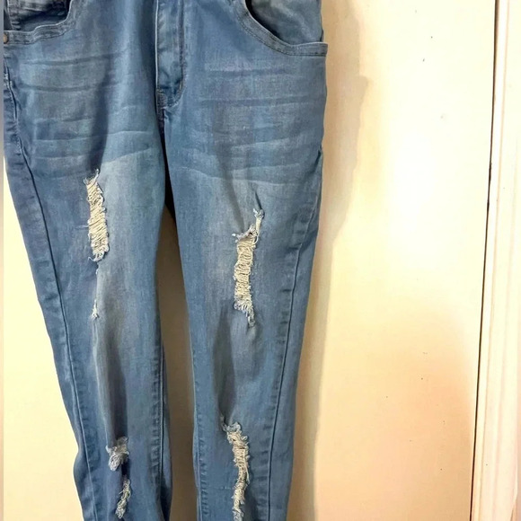 Blue Republic Womens Distressed Skinny Blue Jeans Size 17 RN 143247 - Picture 4 of 17